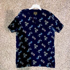 Lucky Brand No collar 3 button shirt